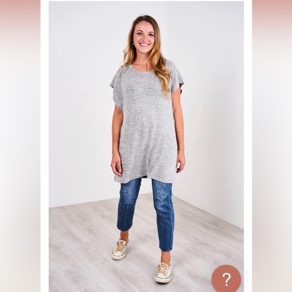 Latched Mama Nest Nursing Tunic in Whisper Gray - Size Small New with tags